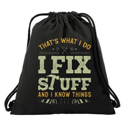 Thats What I Do I Read Books And I Know Things Funny Reading Drawstring Bag