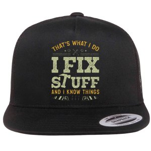 Thats What I Do I Read Books And I Know Things Funny Reading Flat Bill Trucker Hat