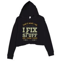 Thats What I Do I Read Books And I Know Things Funny Reading Crop Fleece Hoodie