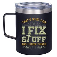Thats What I Do I Read Books And I Know Things Funny Reading 12oz Stainless Steel Coffee Mug