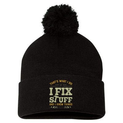 Thats What I Do I Read Books And I Know Things Funny Reading Pom Pom 12in Knit Beanie
