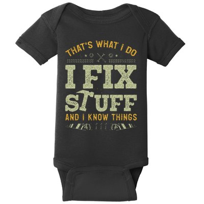 Thats What I Do I Read Books And I Know Things Funny Reading Baby Bodysuit