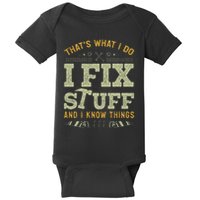 Thats What I Do I Read Books And I Know Things Funny Reading Baby Bodysuit