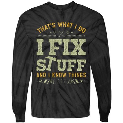 Thats What I Do I Read Books And I Know Things Funny Reading Tie-Dye Long Sleeve Shirt