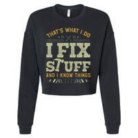 Thats What I Do I Read Books And I Know Things Funny Reading Cropped Pullover Crew