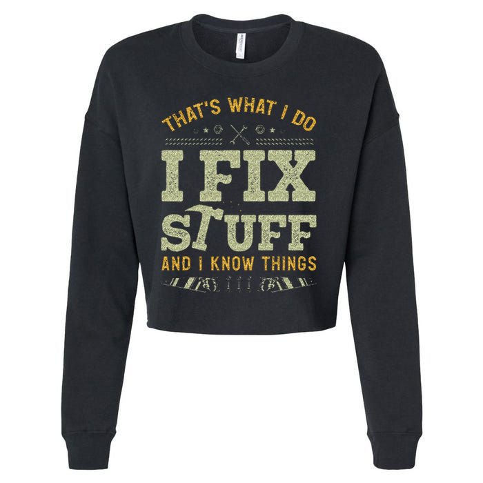 Thats What I Do I Read Books And I Know Things Funny Reading Cropped Pullover Crew