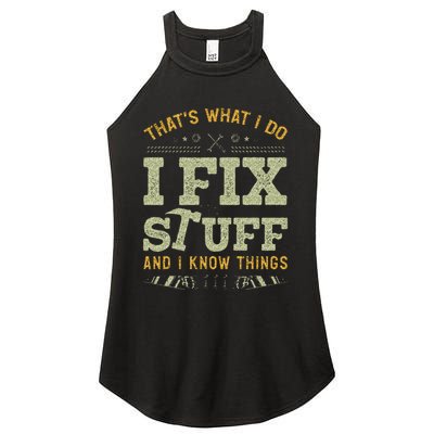 Thats What I Do I Read Books And I Know Things Funny Reading Women's Perfect Tri Rocker Tank