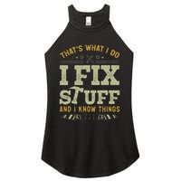 Thats What I Do I Read Books And I Know Things Funny Reading Women's Perfect Tri Rocker Tank