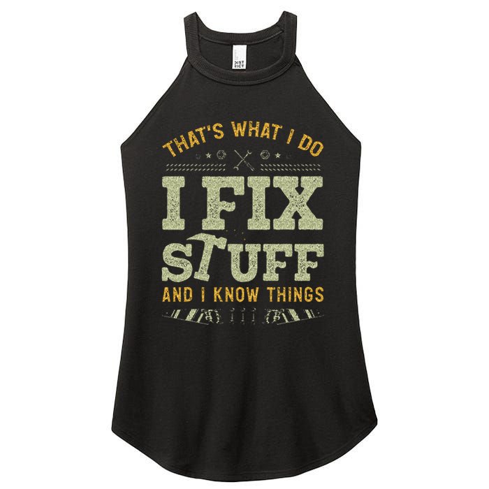 Thats What I Do I Read Books And I Know Things Funny Reading Women's Perfect Tri Rocker Tank