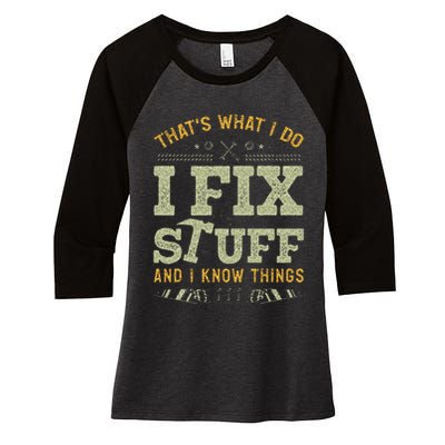 Thats What I Do I Read Books And I Know Things Funny Reading Women's Tri-Blend 3/4-Sleeve Raglan Shirt