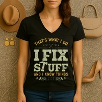 Thats What I Do I Read Books And I Know Things Funny Reading Women's V-Neck T-Shirt