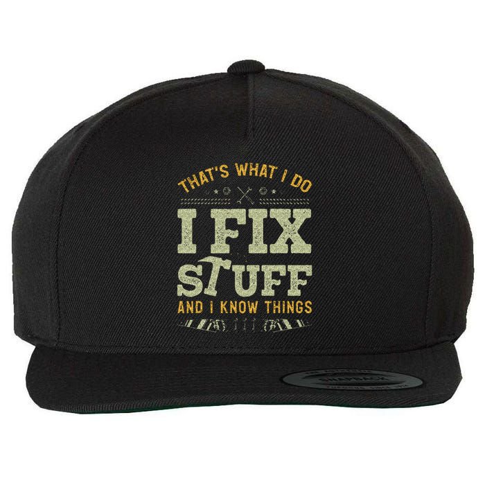 Thats What I Do I Read Books And I Know Things Funny Reading Wool Snapback Cap
