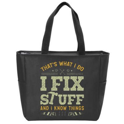 Thats What I Do I Read Books And I Know Things Funny Reading Zip Tote Bag
