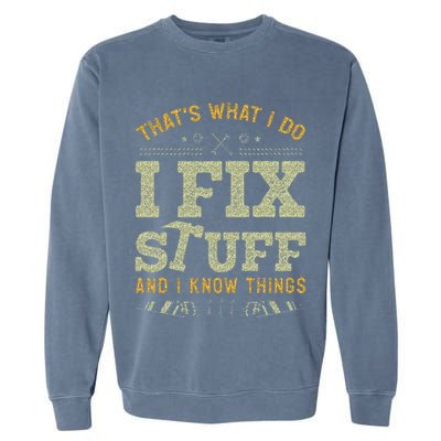 Thats What I Do I Read Books And I Know Things Funny Reading Garment-Dyed Sweatshirt
