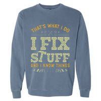Thats What I Do I Read Books And I Know Things Funny Reading Garment-Dyed Sweatshirt
