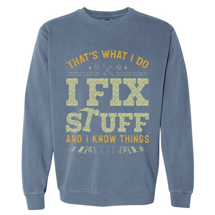 Thats What I Do I Read Books And I Know Things Funny Reading Garment-Dyed Sweatshirt