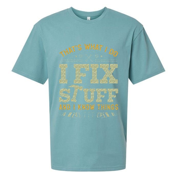 Thats What I Do I Read Books And I Know Things Funny Reading Sueded Cloud Jersey T-Shirt