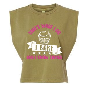 ThatS What I Do I Bake And Know Things Funny Baker Gift Garment-Dyed Women's Muscle Tee