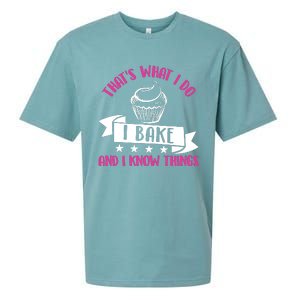 ThatS What I Do I Bake And Know Things Funny Baker Gift Sueded Cloud Jersey T-Shirt