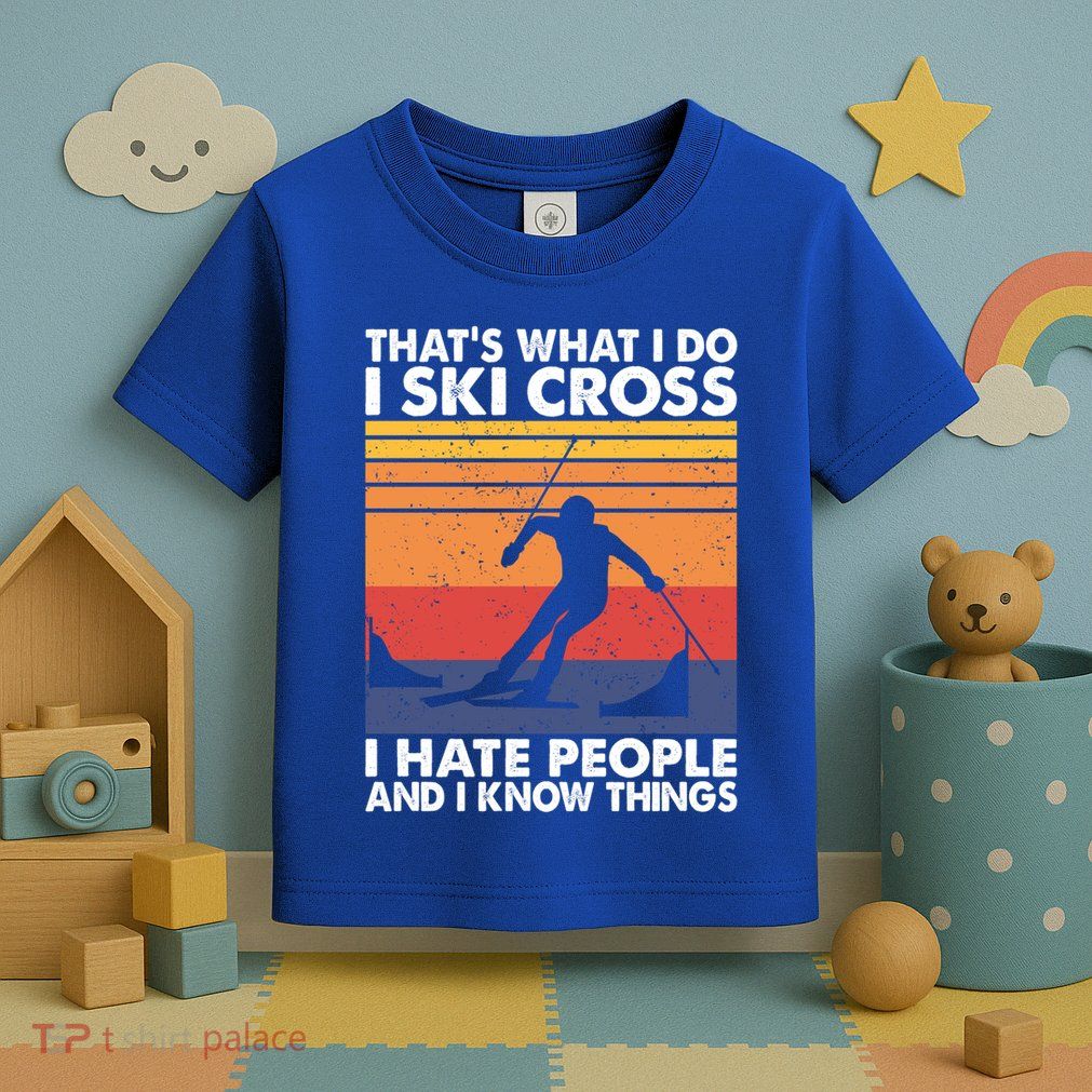 That's What I Do I Ski Cross I Hate People And I Know Things Meaningful Gift Toddler T-Shirt