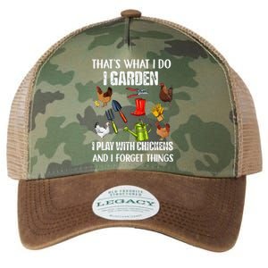 Thats What I Do I Garden I Play With Chickens Forget Things Legacy Tie Dye Trucker Hat