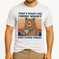 That's What I Do I Drink Whiskey And I Know Things Bear Tee Cooling Performance Crew T-Shirt