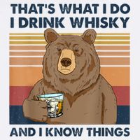 That's What I Do I Drink Whiskey And I Know Things Bear Tee Cooling Performance Long Sleeve Crew
