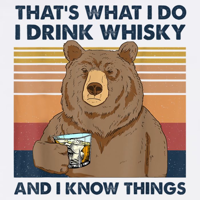 That's What I Do I Drink Whiskey And I Know Things Bear Tee Cooling Performance Long Sleeve Crew