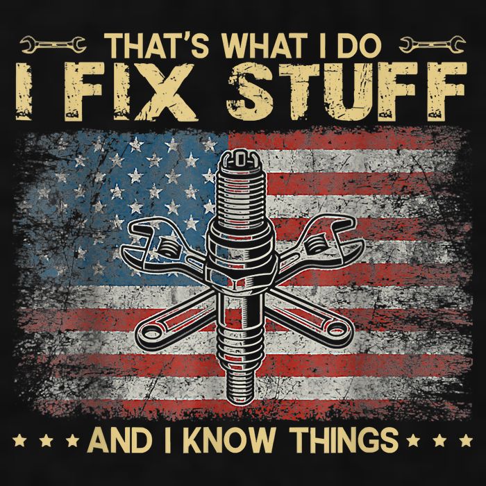 That's What I Do I Fix Stuff And I Know Things Funny Saying Ladies PosiCharge Tri-Blend Wicking Tank