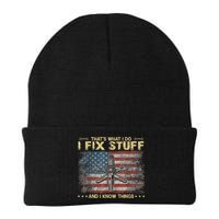 That's What I Do I Fix Stuff And I Know Things Funny Saying Beanie