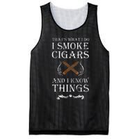 ThatS What I Do I Smoke Cigars And I Know Things Mesh Reversible Basketball Jersey Tank