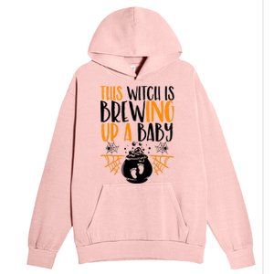 This Witch Is Brewing Up A Halloween Pregnant Costume Gift Urban Pullover Hoodie