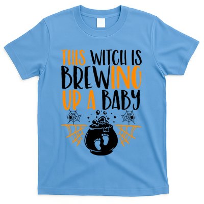 This Witch Is Brewing Up A Halloween Pregnant Costume Gift T-Shirt