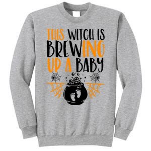 This Witch Is Brewing Up A Halloween Pregnant Costume Gift Sweatshirt