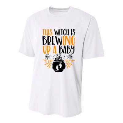 This Witch Is Brewing Up A Halloween Pregnant Costume Gift Youth Performance Sprint T-Shirt