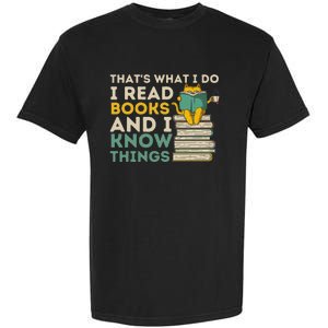 ThatS What I Do Reading Cat Funny Book & Cat Lover Garment-Dyed Heavyweight T-Shirt