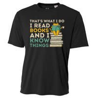 ThatS What I Do Reading Cat Funny Book & Cat Lover Cooling Performance Crew T-Shirt