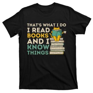 ThatS What I Do Reading Cat Funny Book & Cat Lover T-Shirt