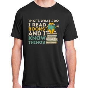 ThatS What I Do Reading Cat Funny Book & Cat Lover Adult ChromaSoft Performance T-Shirt