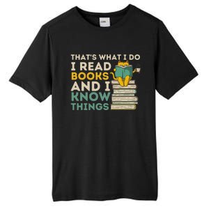 ThatS What I Do Reading Cat Funny Book & Cat Lover Tall Fusion ChromaSoft Performance T-Shirt