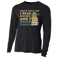 ThatS What I Do Reading Cat Funny Book & Cat Lover Cooling Performance Long Sleeve Crew