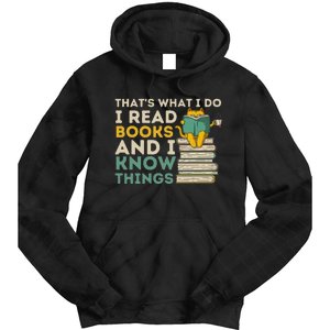 ThatS What I Do Reading Cat Funny Book & Cat Lover Tie Dye Hoodie