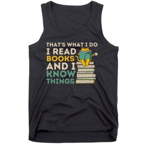 ThatS What I Do Reading Cat Funny Book & Cat Lover Tank Top