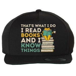 ThatS What I Do Reading Cat Funny Book & Cat Lover Wool Snapback Cap