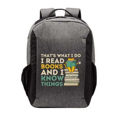 ThatS What I Do Reading Cat Funny Book & Cat Lover Vector Backpack