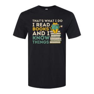 ThatS What I Do Reading Cat Funny Book & Cat Lover Softstyle CVC T-Shirt