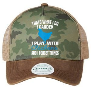 Thats What I Do I Garden Play With Chickens Farmers Saying Raglan Baseball Legacy Tie Dye Trucker Hat