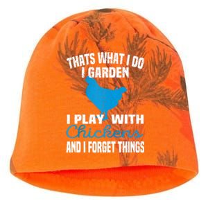 Thats What I Do I Garden Play With Chickens Farmers Saying Raglan Baseball Kati - Camo Knit Beanie