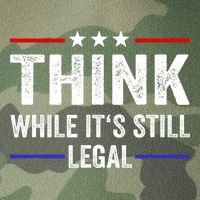 Think While Its Still Legal Think While Its Still Legal Legacy Tie Dye Trucker Hat