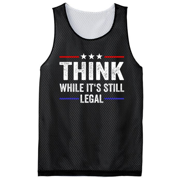 Think While Its Still Legal Think While Its Still Legal Mesh Reversible Basketball Jersey Tank